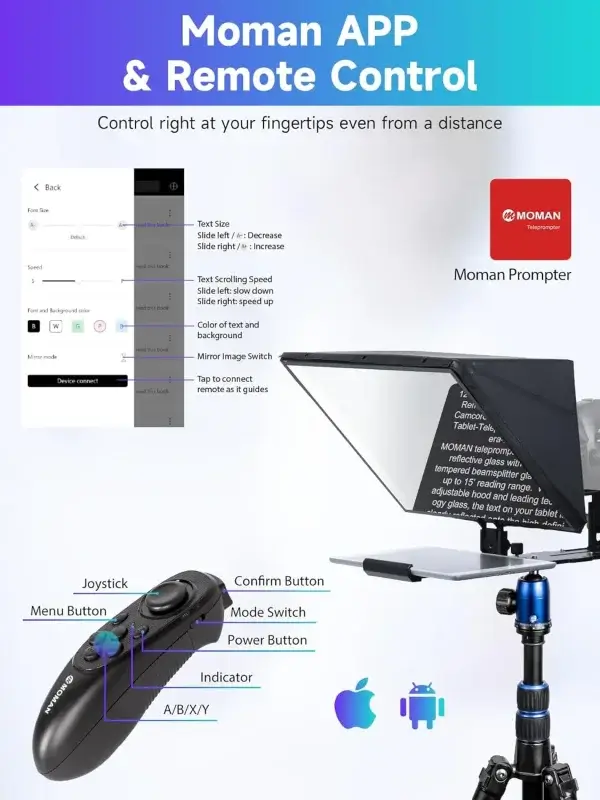Moman MT16 16-Inch Ultra HD Teleprompter - Image 2