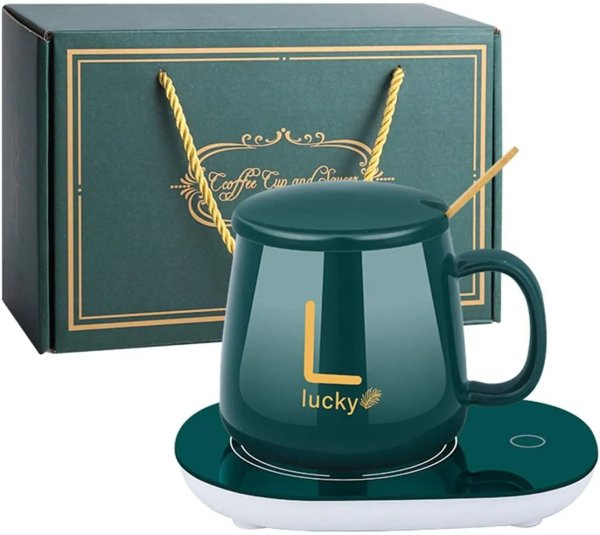 Coffee Cup Warmer, Smart Thermostat Coaster 55 Degree Heating Automatic Thermostat Cup (Green) - Image 2