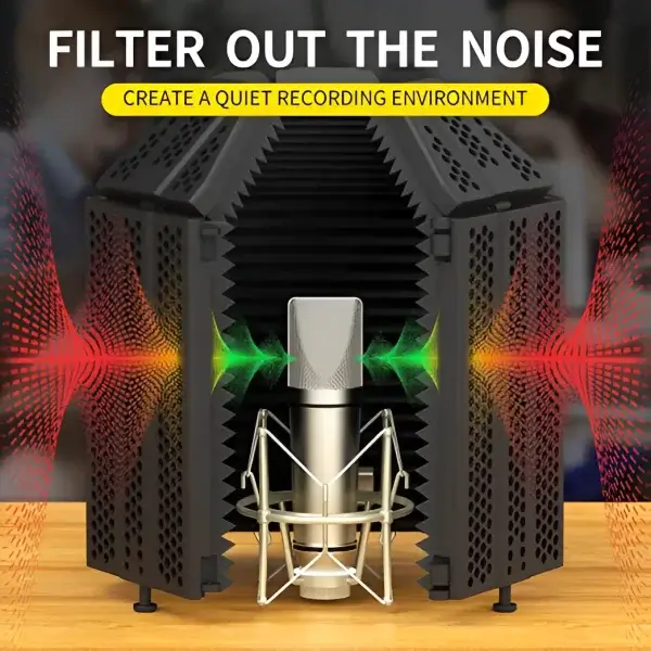 XTUGA Microphone Isolation Shield with Pop Filter - Image 3